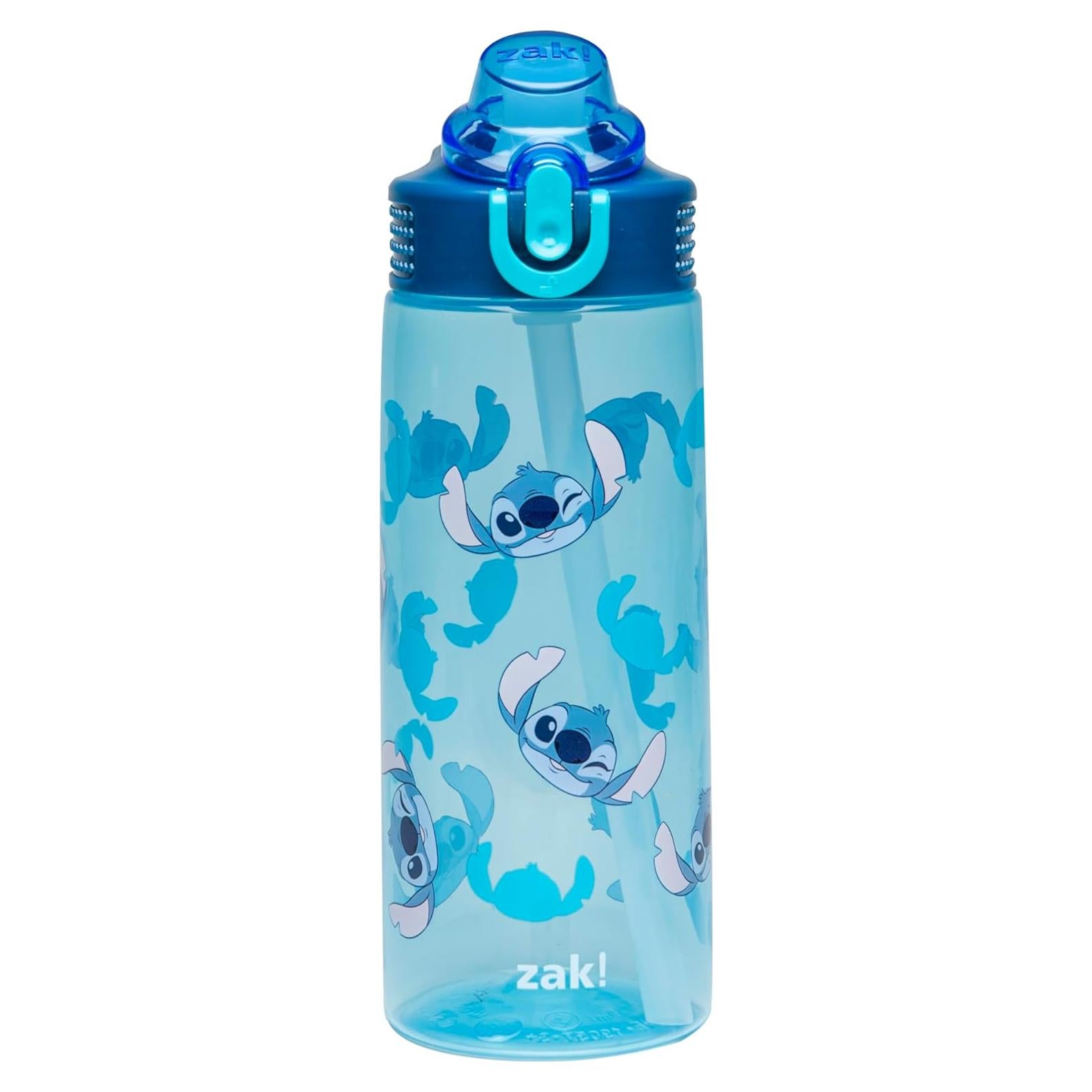 Botella de Agua Zak Designs Stitch 740ml con Pajilla y Asa