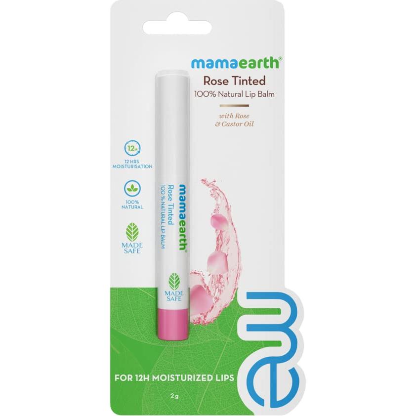 Bálsamo Labial Natural Mamaearth Tinte Rosa 2g Hidratante