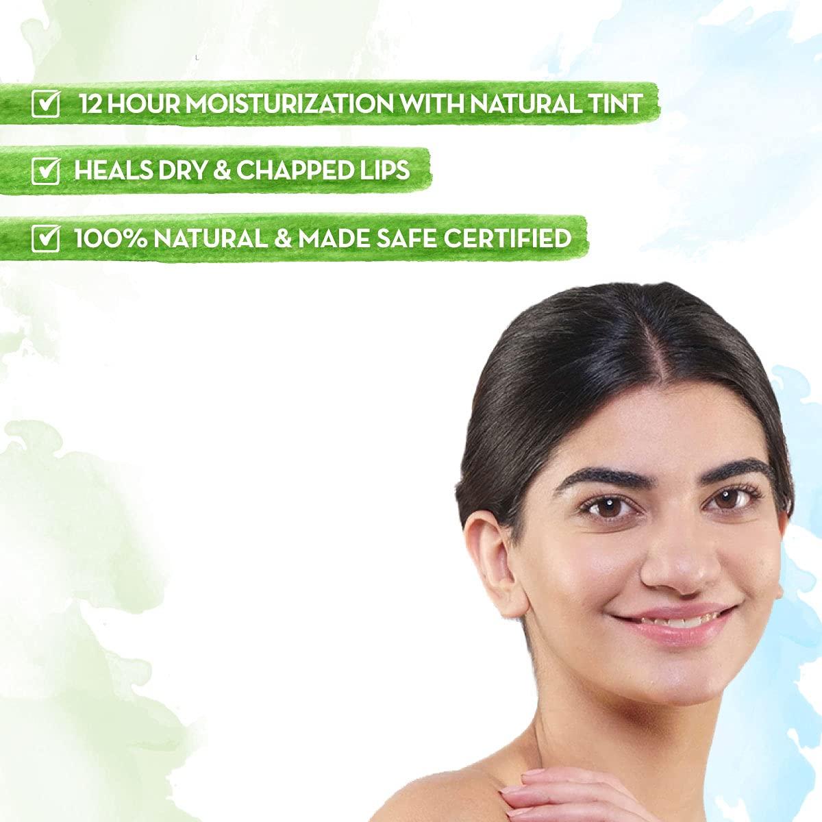 Bálsamo Labial Natural Mamaearth Tinte Rosa 2g Hidratante