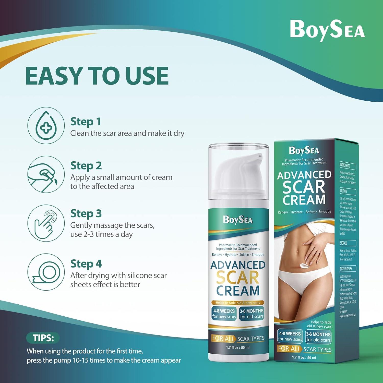 Crema para Cicatrices Boysea 50 ml - Tratamiento Avanzado
