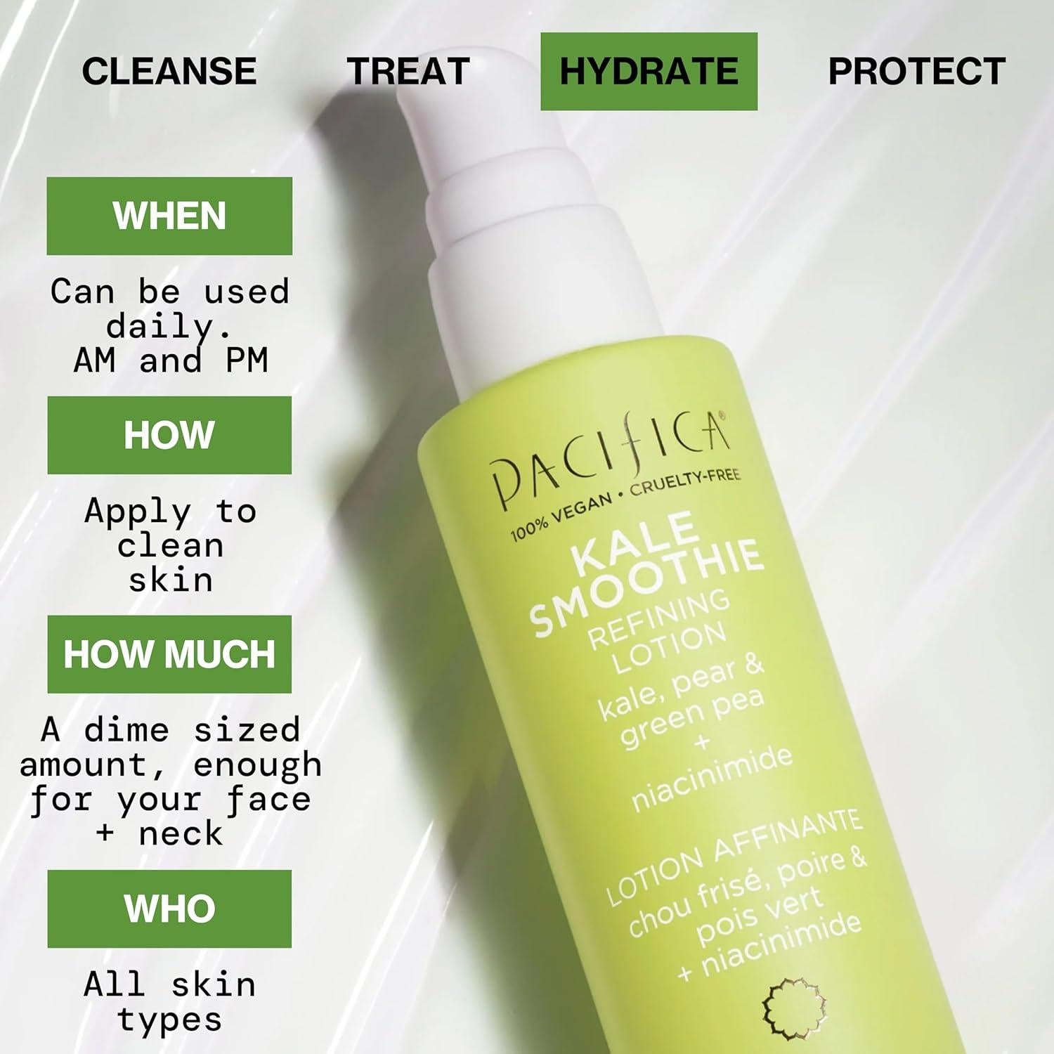 Loción Facial Hidratante Pacifica Smoothie de Kale 50 ml