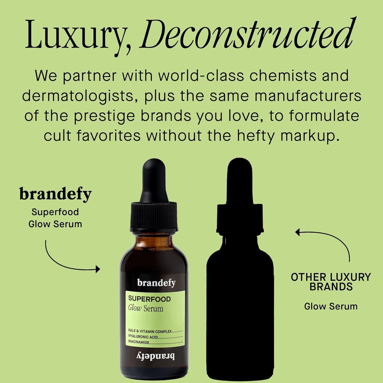 Suero Glow Superfood Brandefy - Hidratante con Kale y Vitaminas