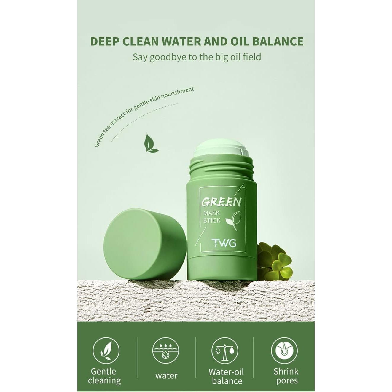 Mascarilla Facial SULLMAR Té Verde 2PACK 40g Limpieza Profunda