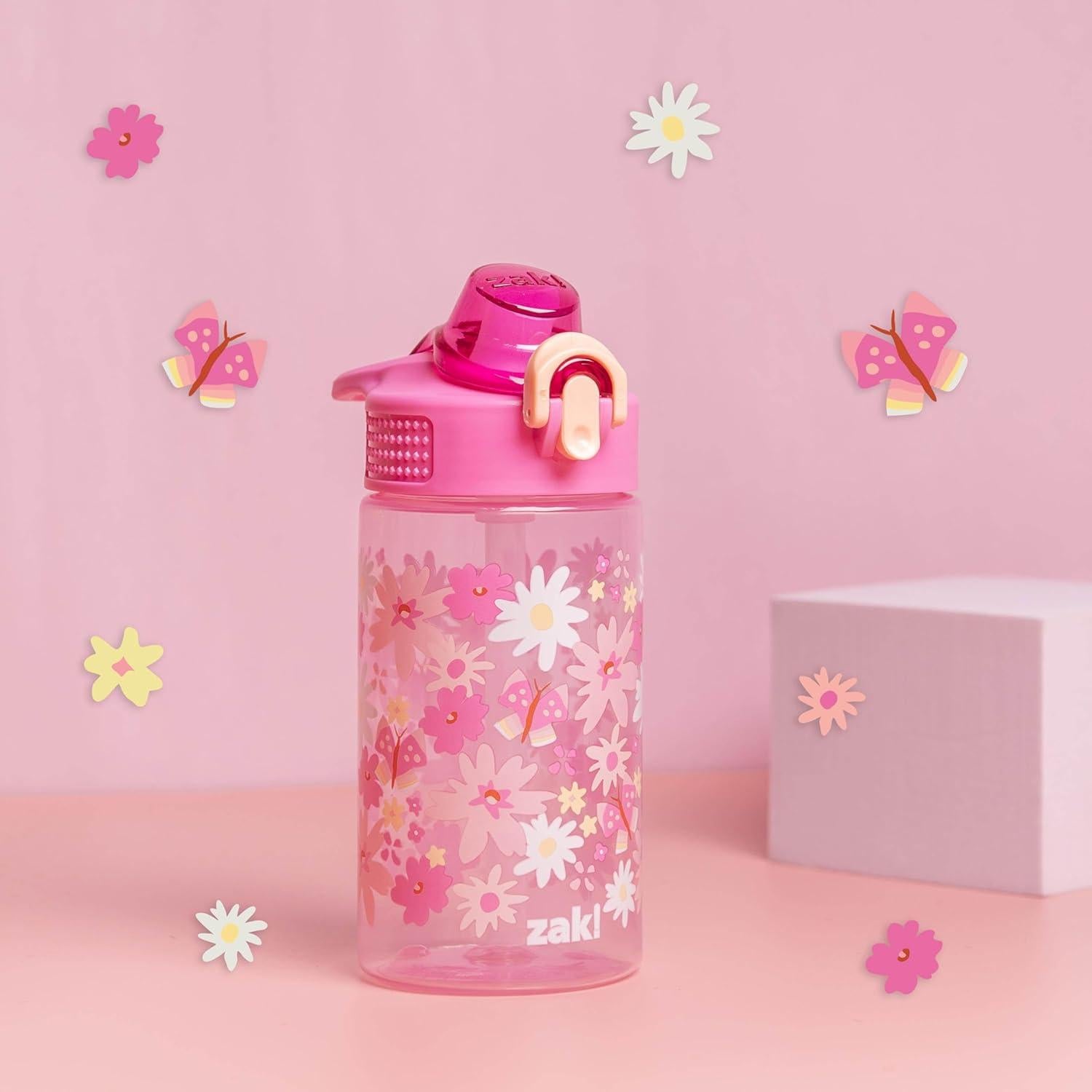 Botella de Agua Zak Designs Sage 480ml Floral a Prueba de Fugas