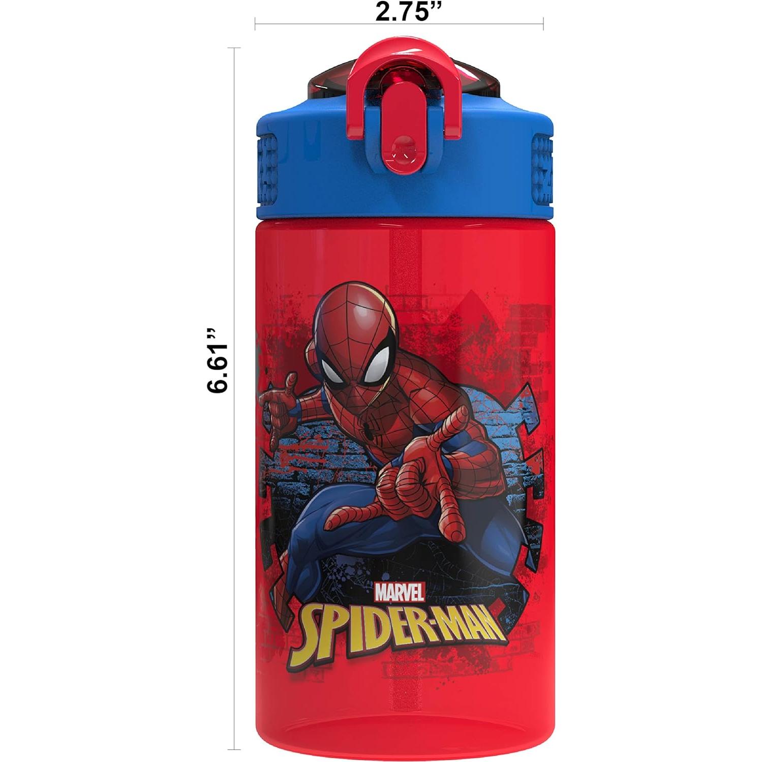Botella de Agua Zak Spider-Man 16 oz con Asa y Tapa