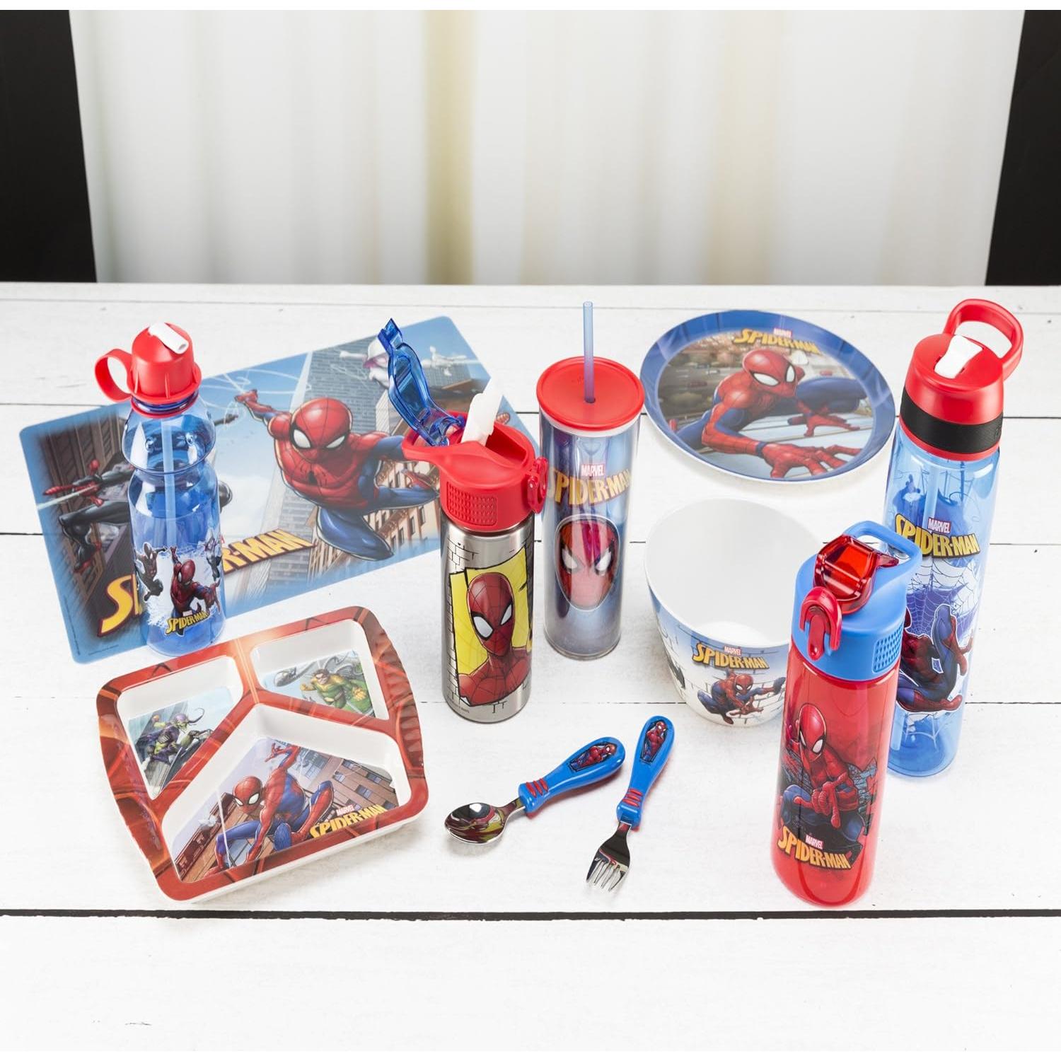 Botella de Agua Zak Spider-Man 16 oz con Asa y Tapa