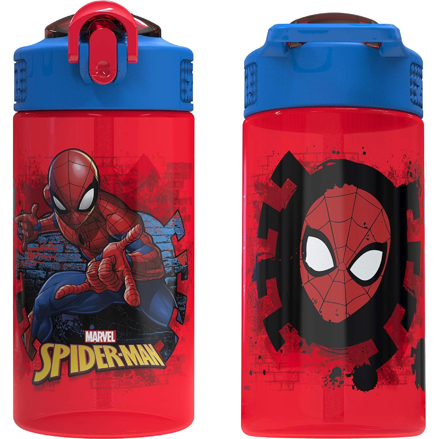 Botella de Agua Zak Spider-Man 16 oz con Asa y Tapa