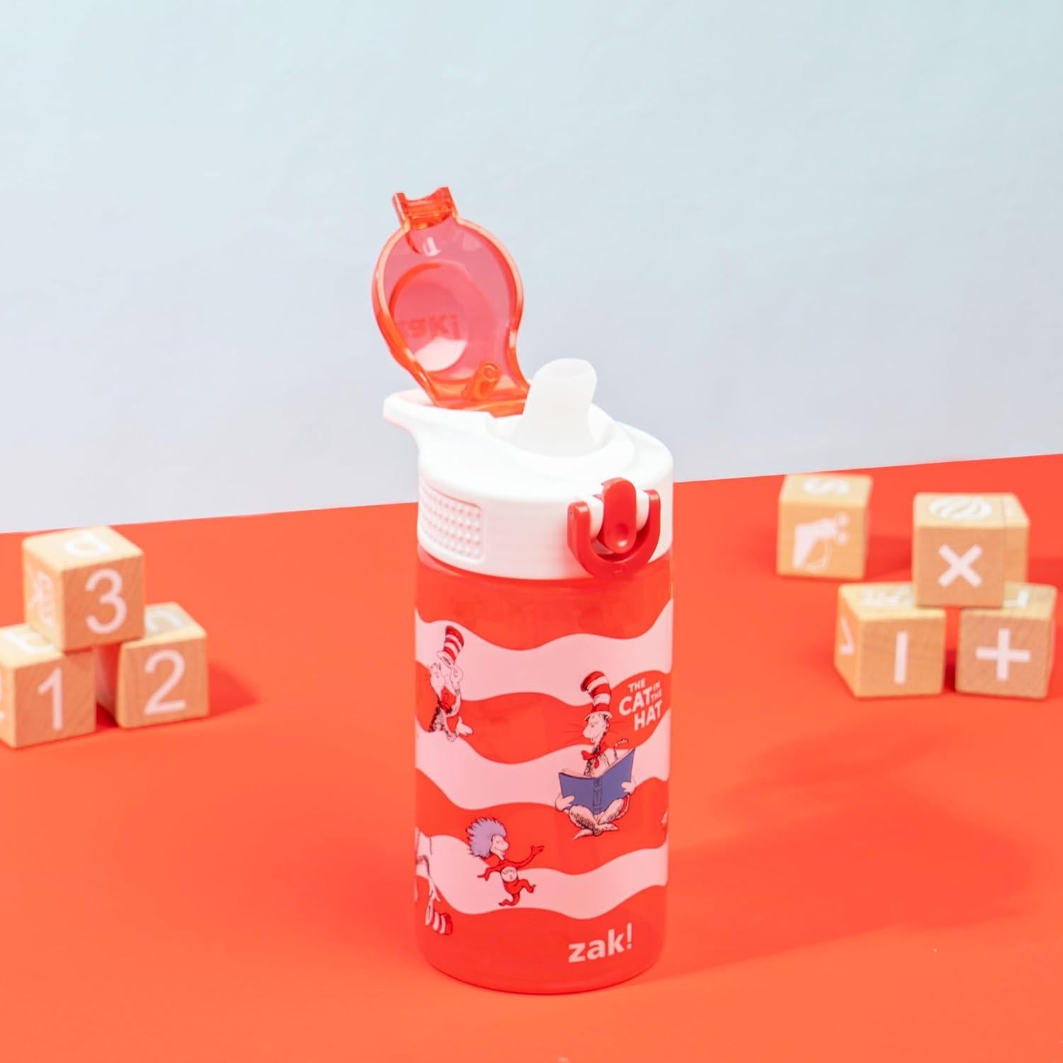 Botella de Agua Zak Designs 16oz Dr. Seuss Gato Sombrero