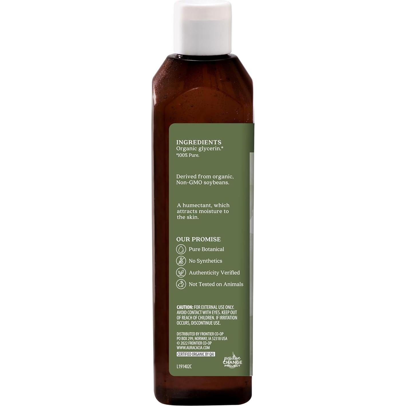 Glicerina Vegetal Orgánica Aura Cacia 473 ml - Hidratante Piel