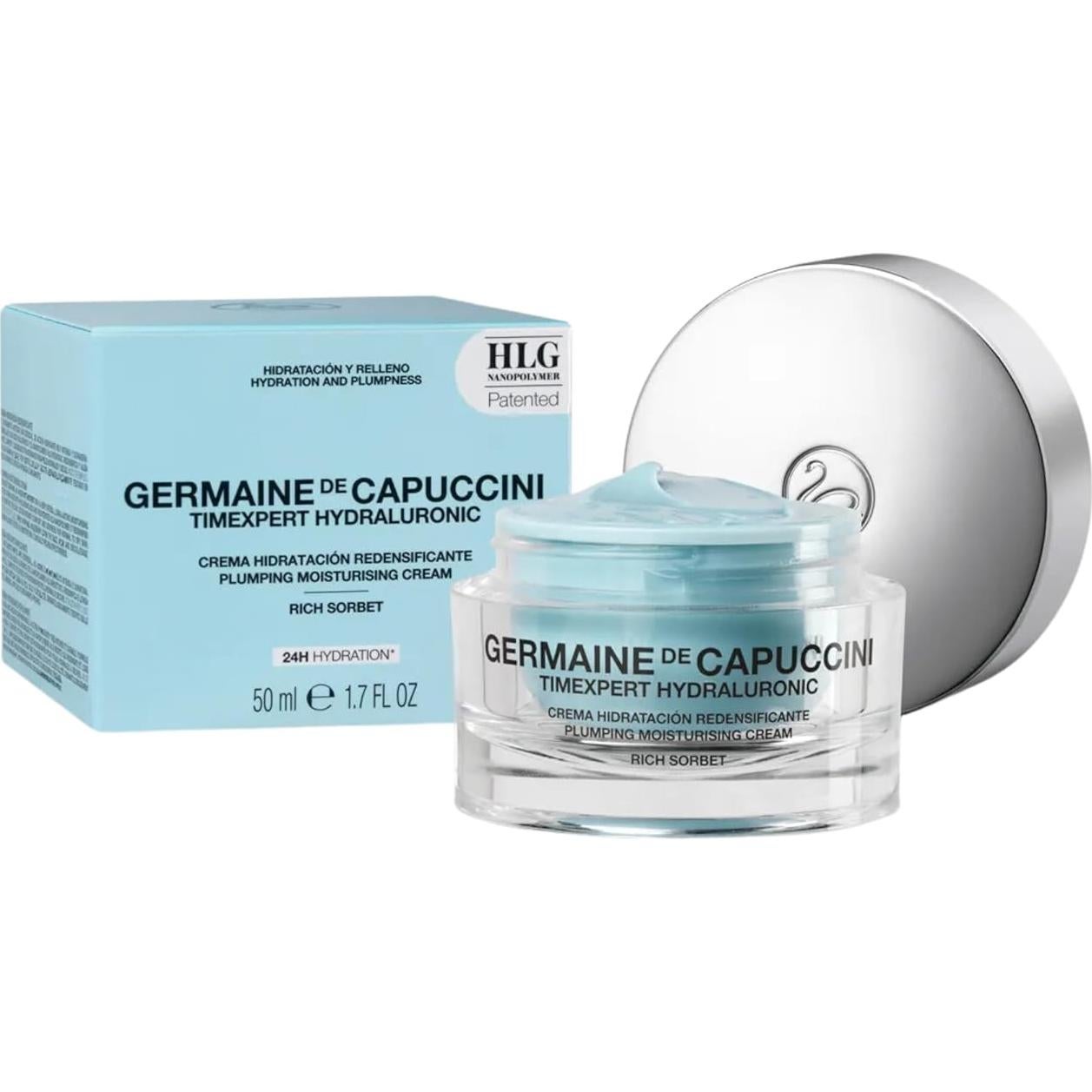 Crema Hidratante en Gel Germaine de Capuccini Timexpert 48g - Ácido Hialurónico Antienvejecimiento
