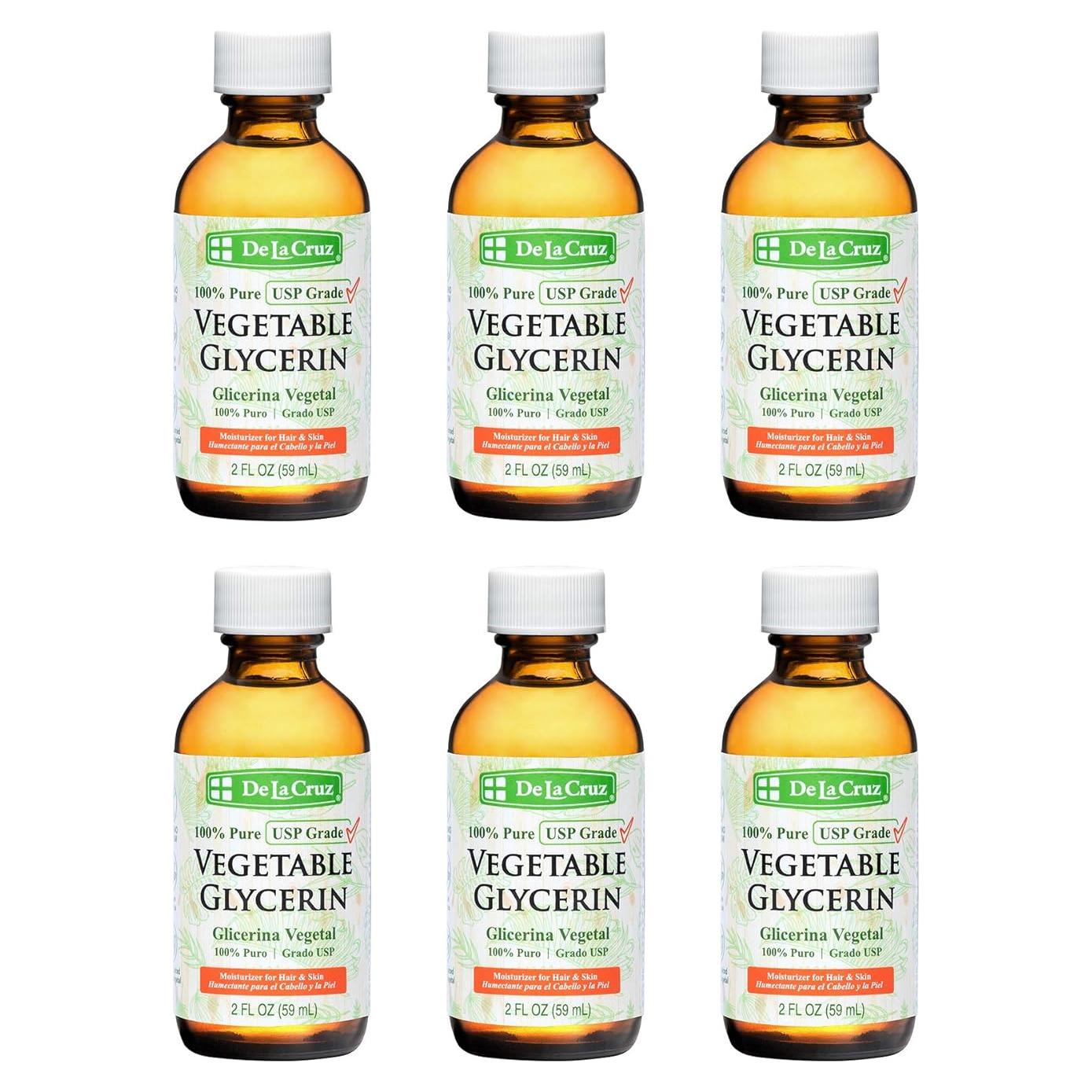 Glicerina Vegetal De La Cruz 100% Pura Grado USP 6 Botellas 60 ml