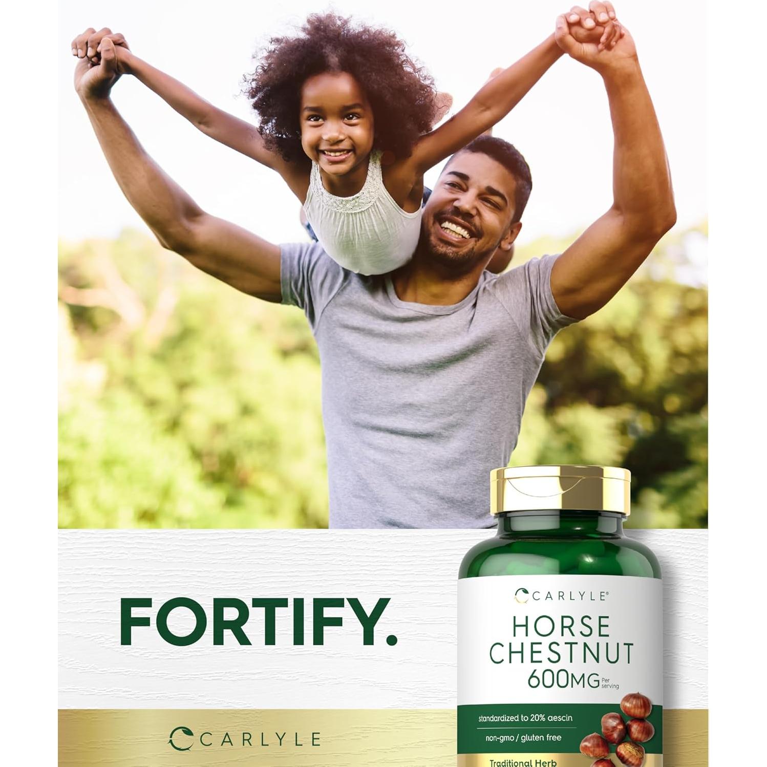 Extracto de Castaño de Indias Carlyle 600mg 180 Cápsulas Suplemento Herbal