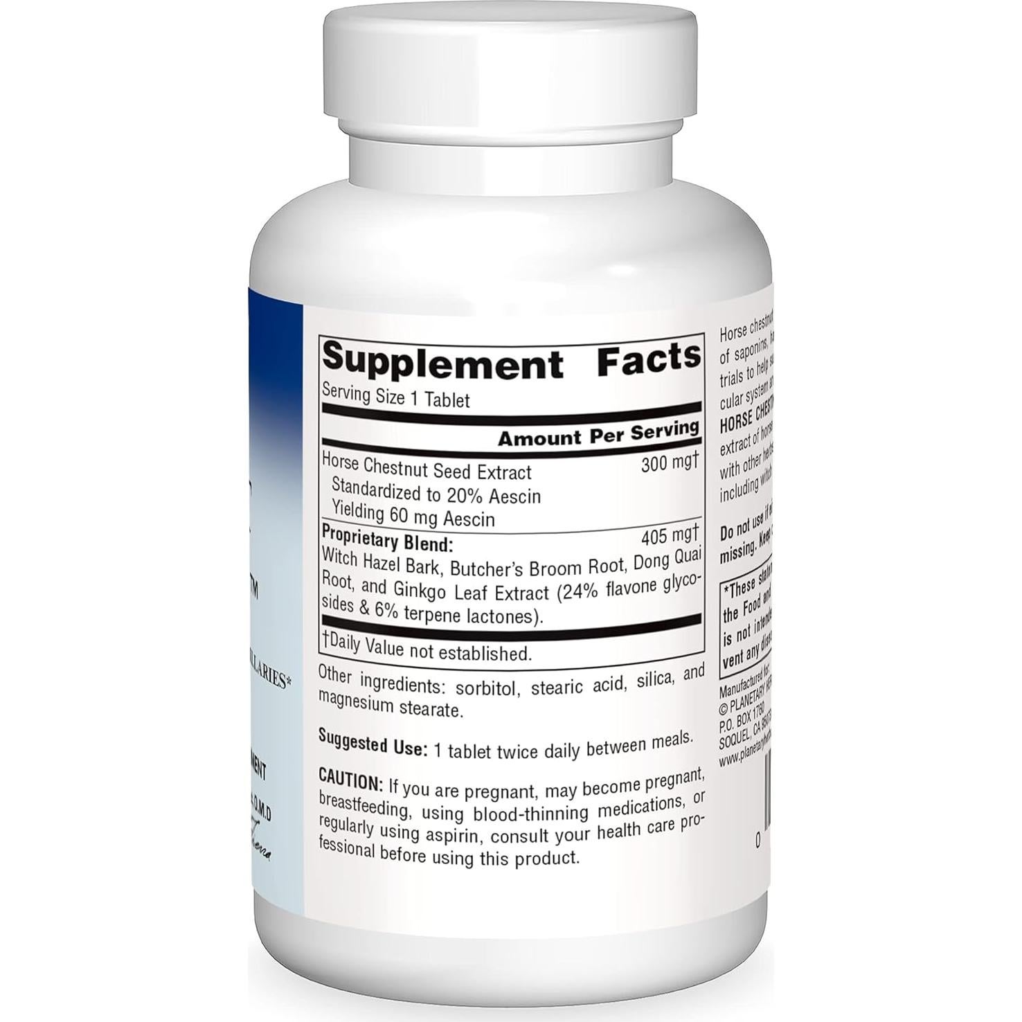 Cápsulas de Castaño de Indias Planetary Herbals 705mg - 90 Unidades