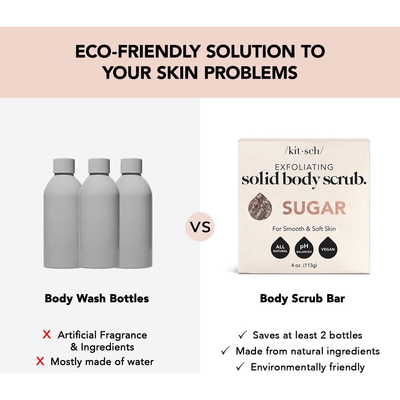 Exfoliante Natural Kitsch de Azúcar para el Cuerpo 113 g