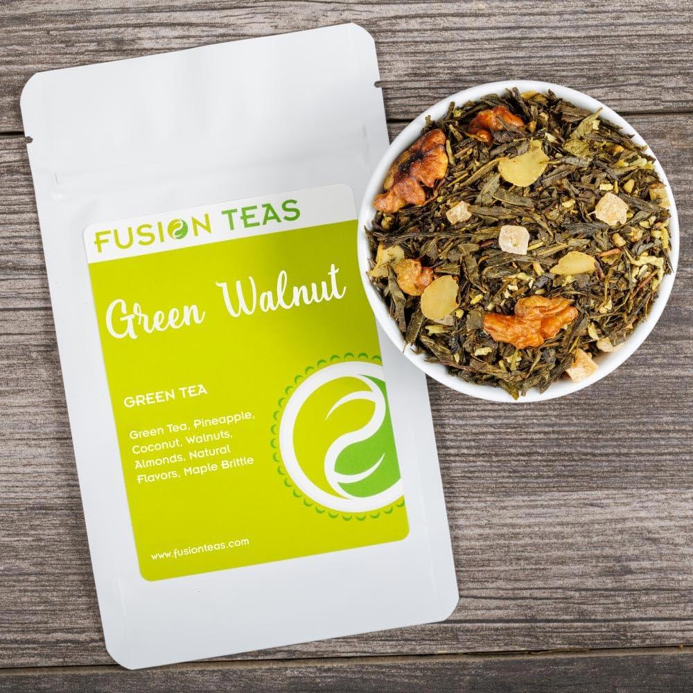 Té Verde Gourmet Fusion Teas con Nuez Verde y Piña - 453.6g