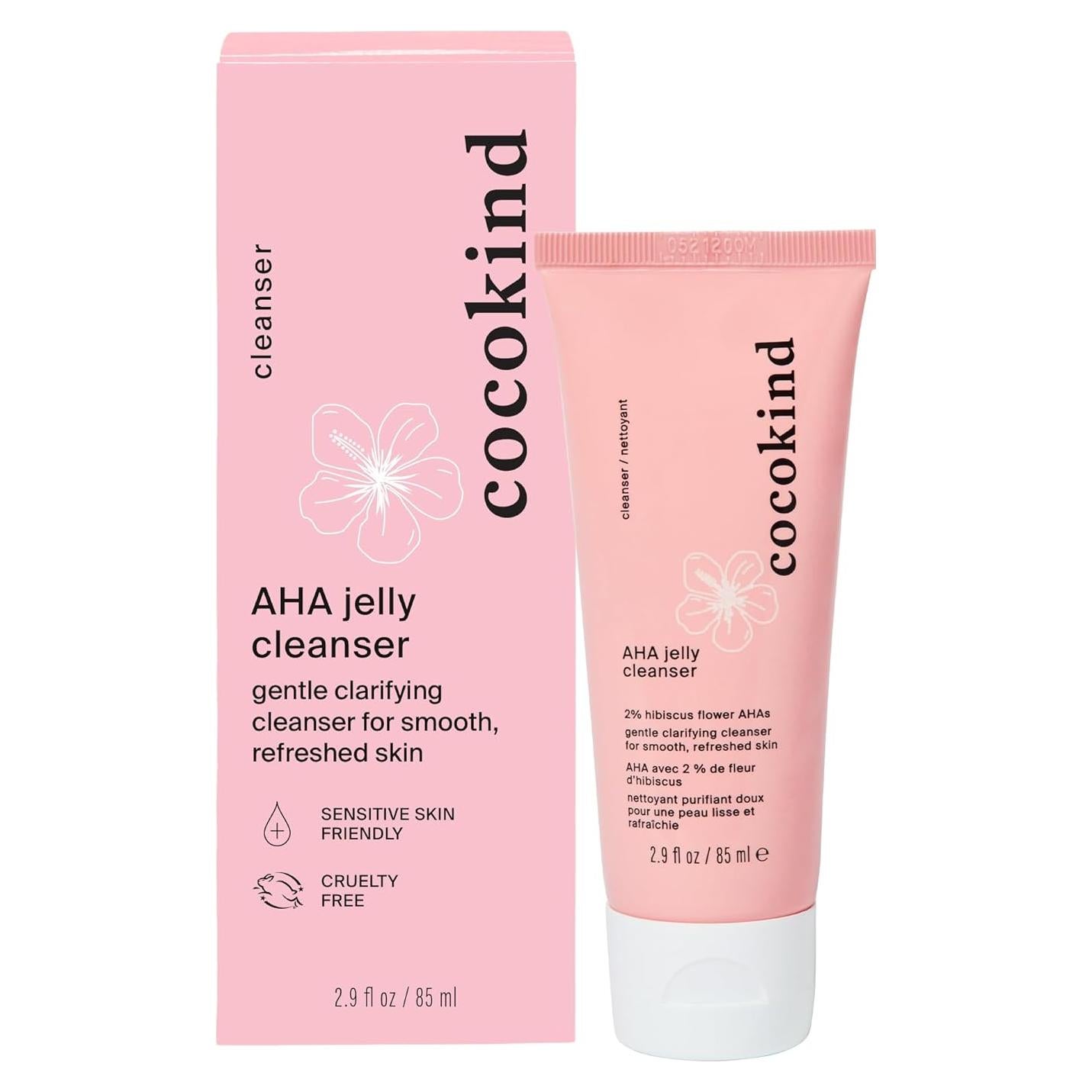 Limpiador Facial AHA Cocokind 125g - Suave y Exfoliante