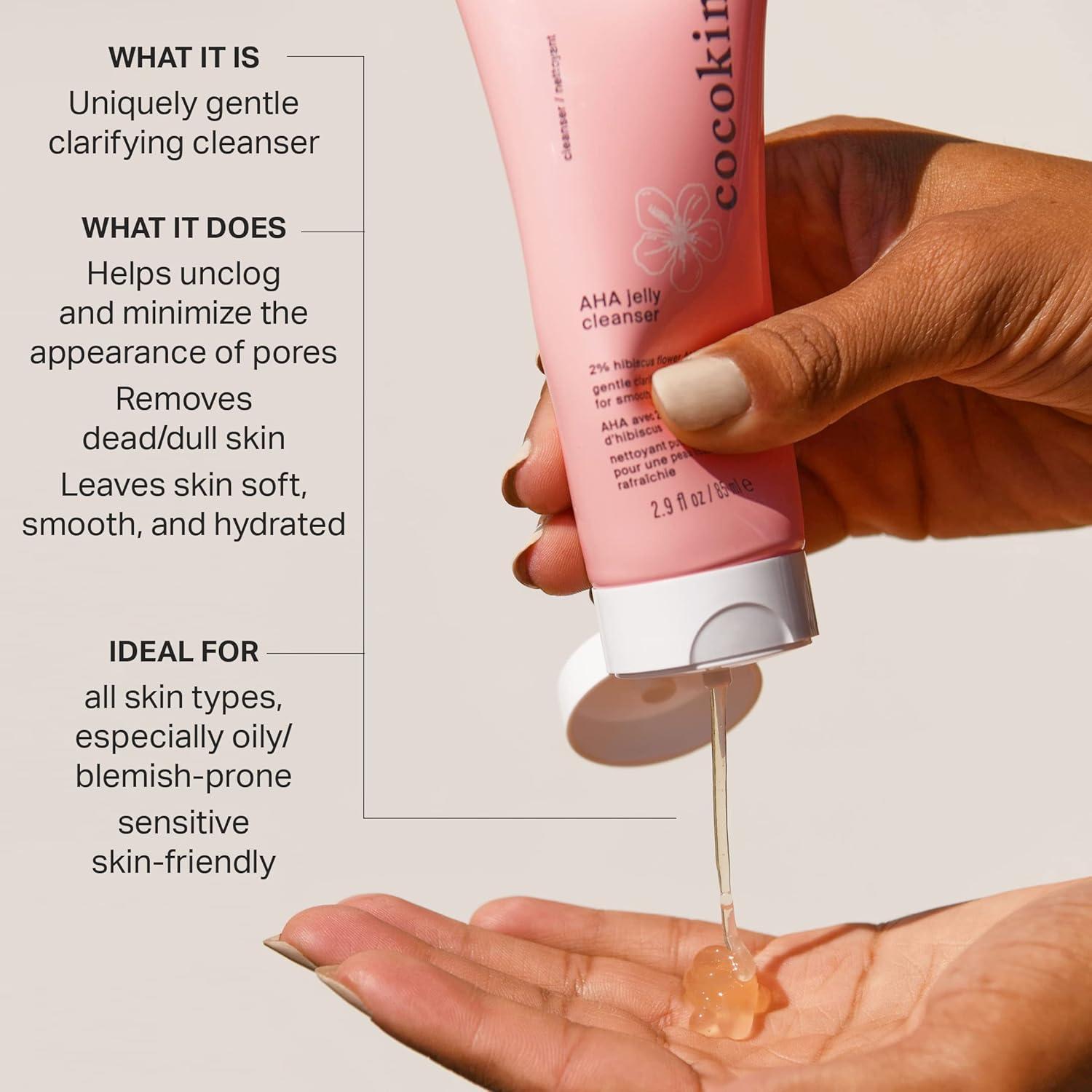 Limpiador Facial AHA Cocokind 125g - Suave y Exfoliante