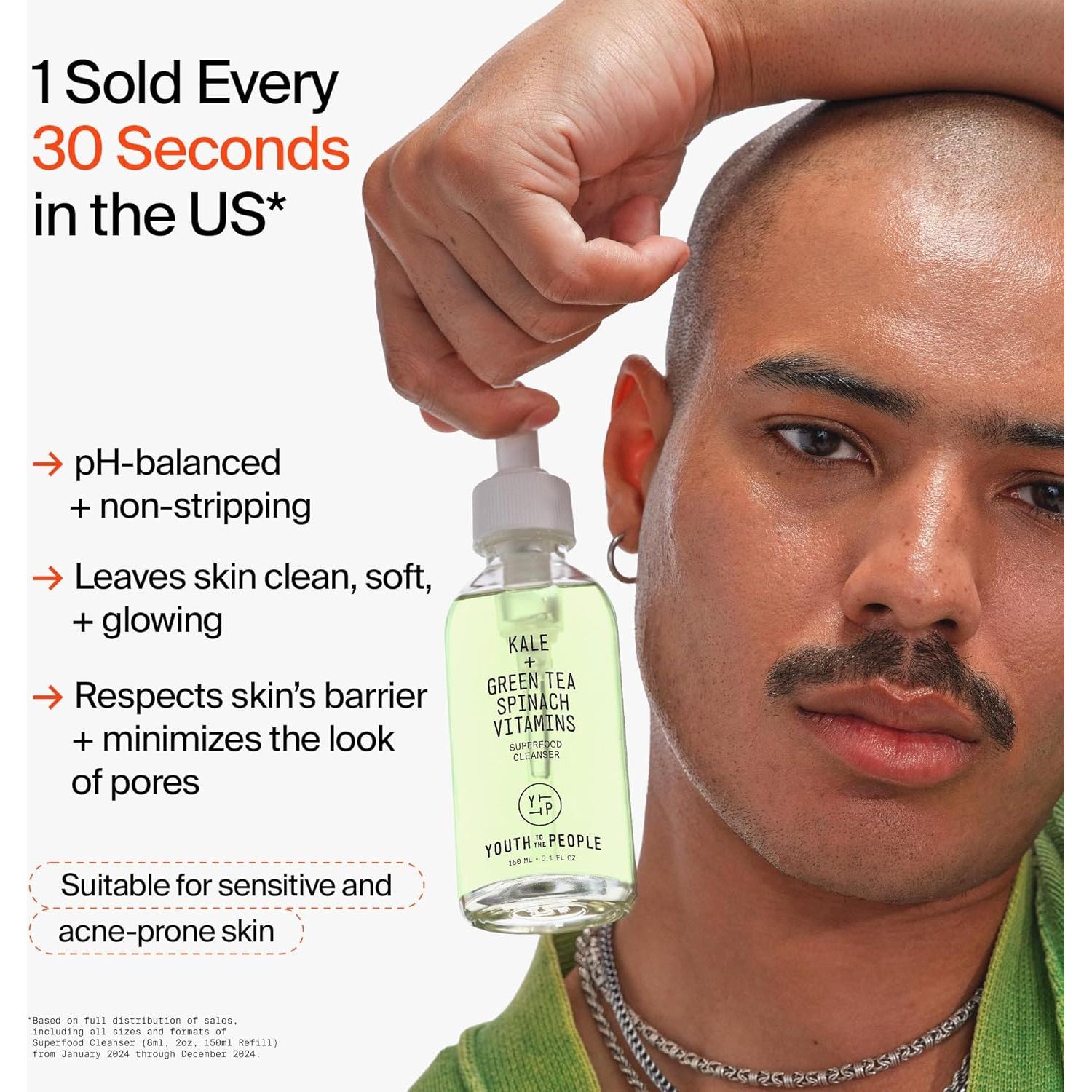 Dúo de Limpieza Facial Youth To The People - 2 Limpiadores Veganos