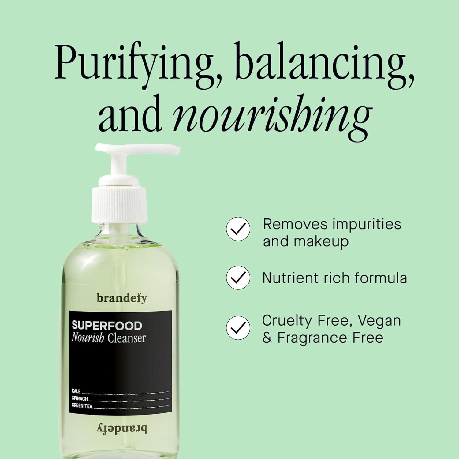 Duo Limpiador Facial Orgánico Brandefy + Suero Niacinamida 30ml