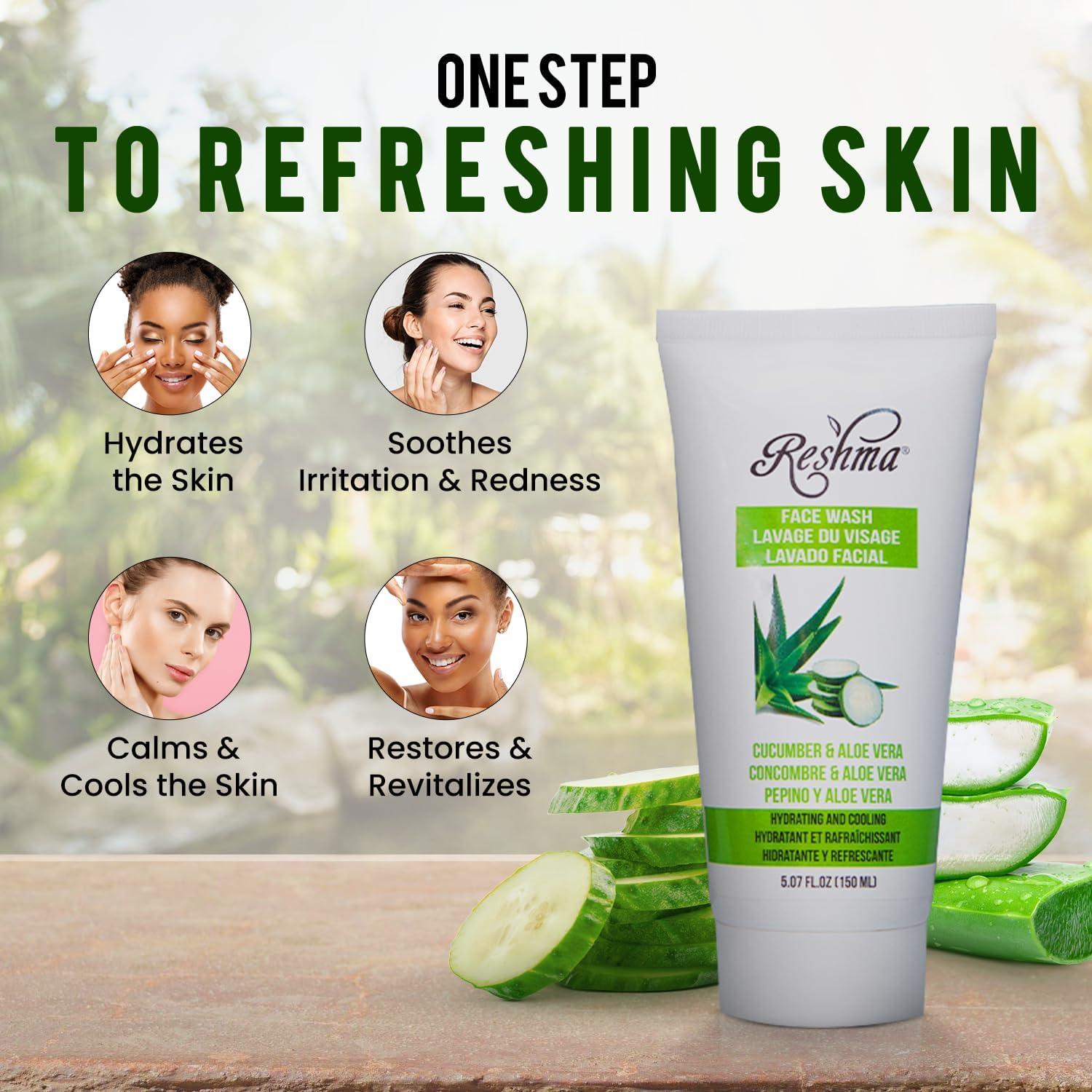 Limpiador Facial Reshma Beauty Pepino y Aloe Vera 6 Unidades