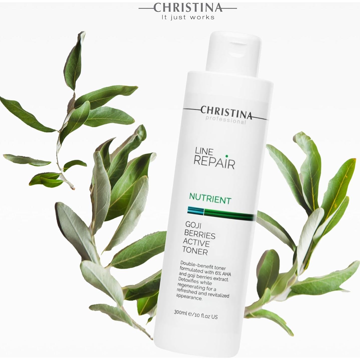 Tónico Facial Christina Line Repair 300ml - Ácido Glicólico y Goji