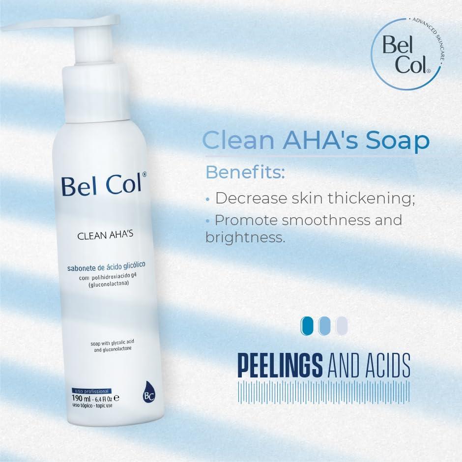 Jabón Bel Clean AHA's con Ácido Glicólico y Gluconolactona 189ml