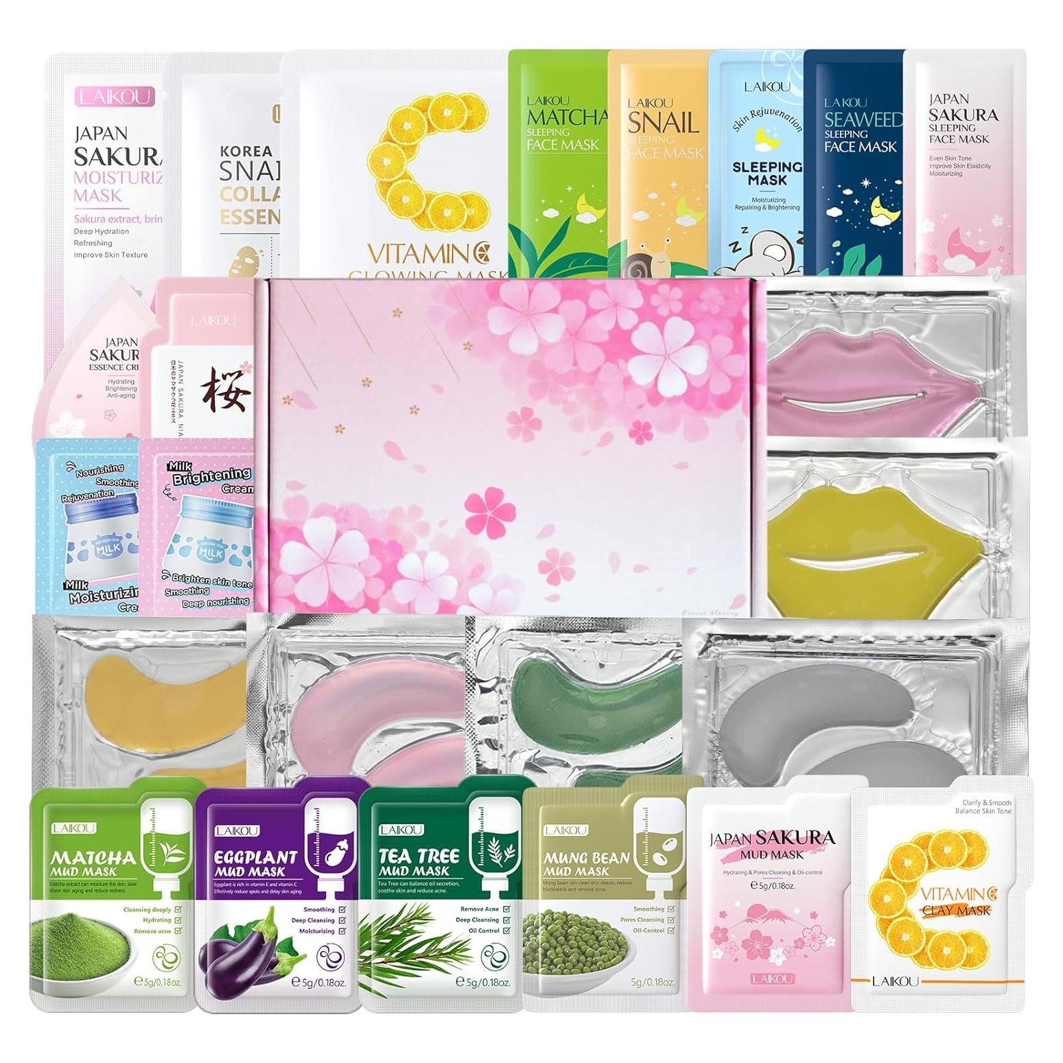 Set de Mascarillas Faciales LAIKOU 24 Piezas Cuidado de Piel