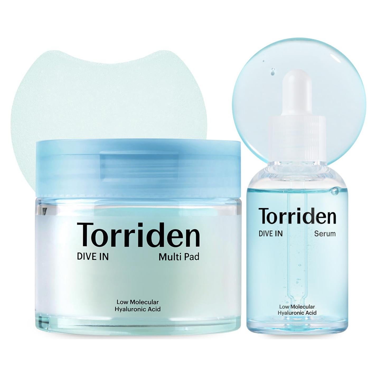 Suero DIVE IN Torriden 50 ml + Almohadillas 80 unidades Hidratación