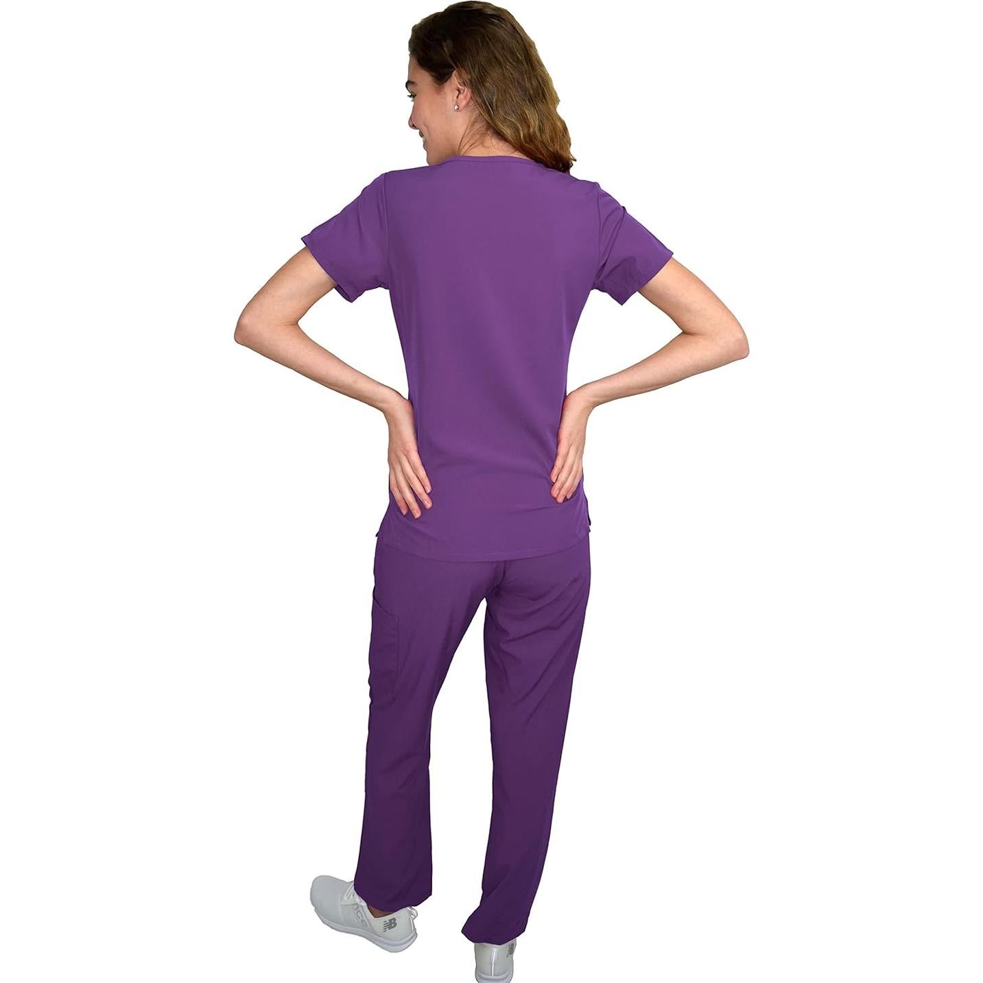 Conjunto de Scrubs Green Town Mujeres Berenjena 3XL 2 Piezas