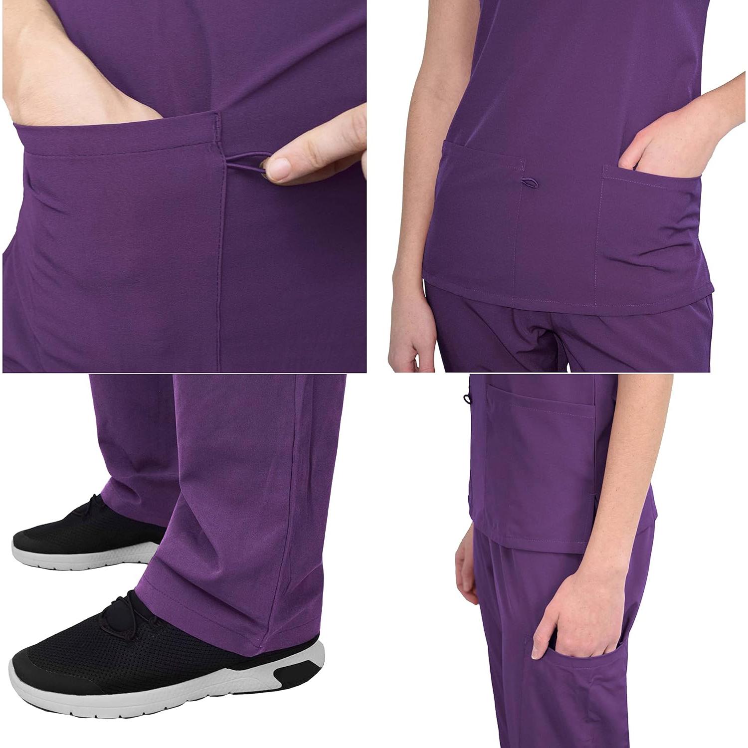 Conjunto de Scrubs Green Town Mujeres Berenjena 3XL 2 Piezas