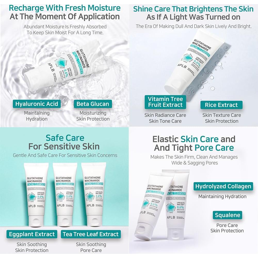 Limpiador Facial APLB Glutati&oacute;n y Niacinamida 80ml