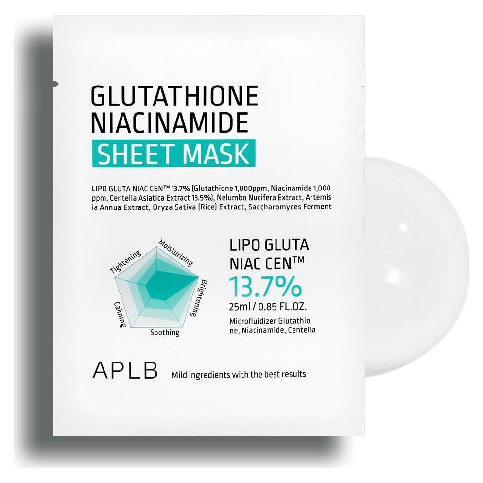 Mascarilla de Hoja LIPO GLUTA NIAC 10pcs - Hidratante y Calmante