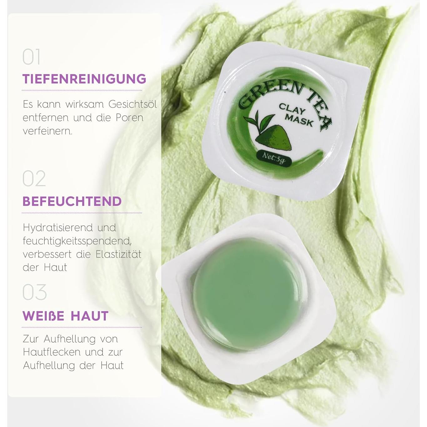 Set de 10 Mascarillas Faciales de Barro Liillya 50g Viaje