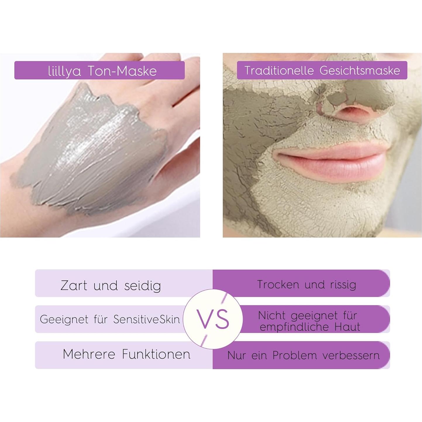 Set de 10 Mascarillas Faciales de Barro Liillya 50g Viaje