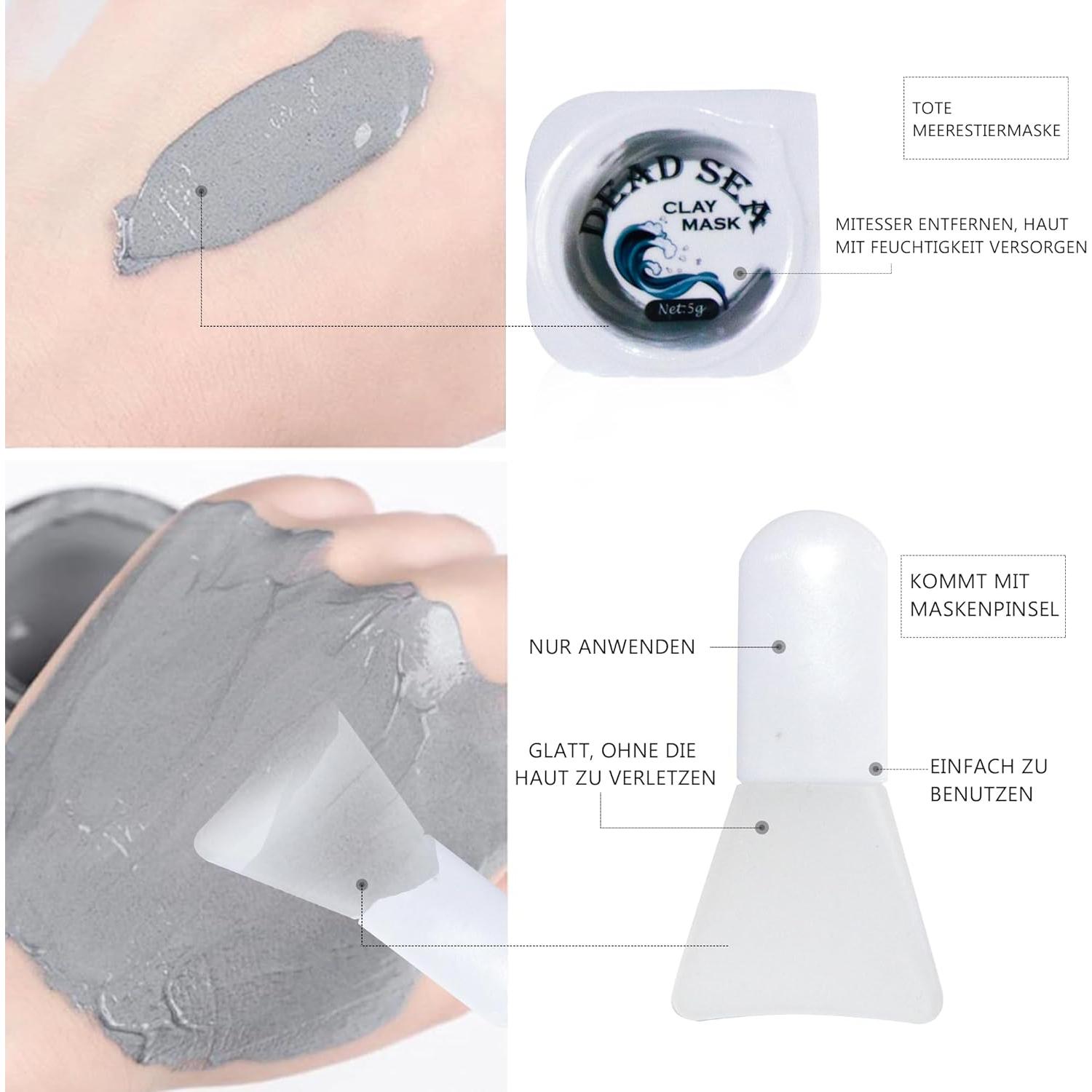 Set de 10 Mascarillas Faciales de Barro Liillya 50g Viaje