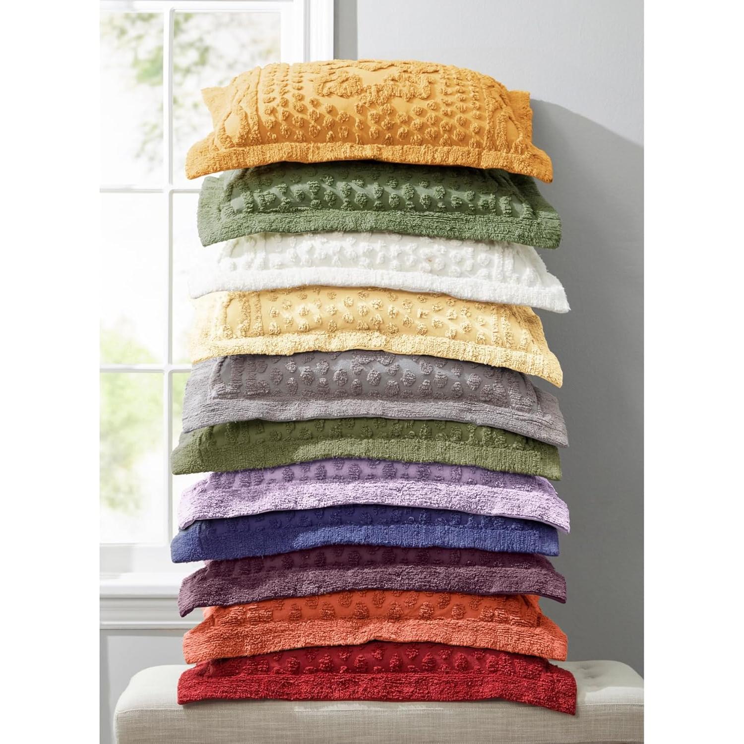 Funda Estándar Chenille Algodón BrylaneHome Berenjena 50.8x66cm