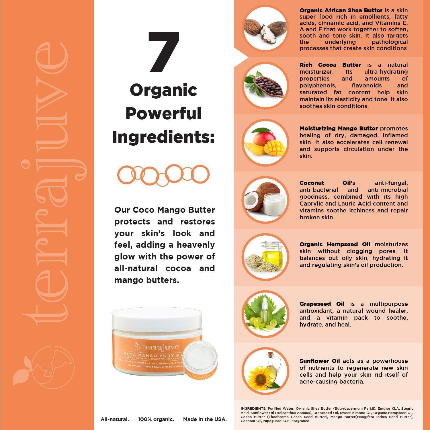 Manteca Corporal Terrajuve Cacao y Mango 159g Hidratante