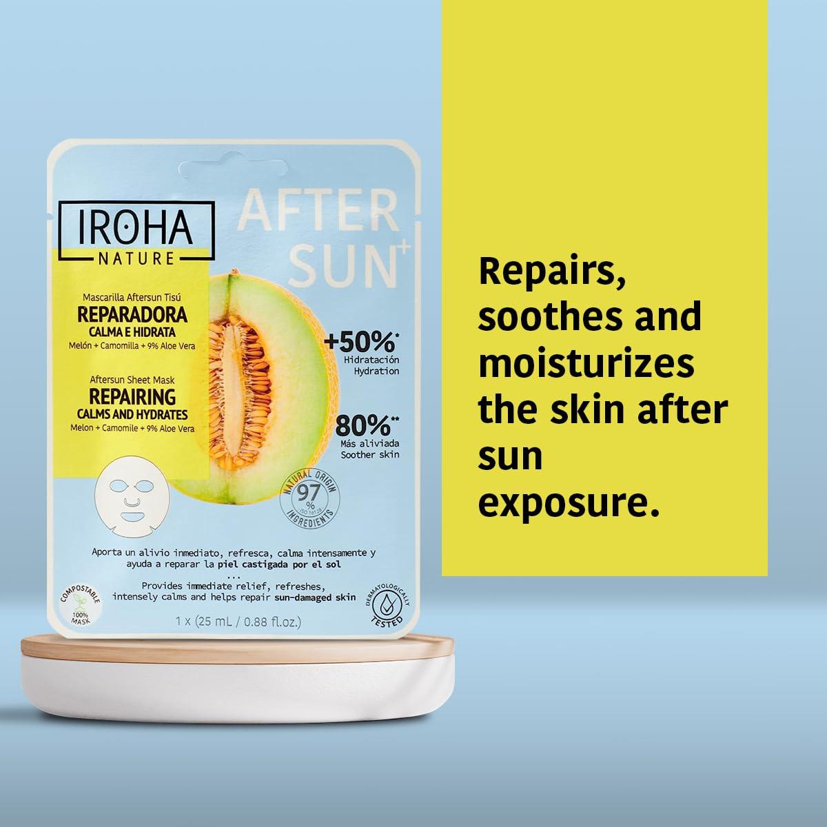 Mascarilla Facial Iroha Nature Aftersun 5 Piezas Hidratante