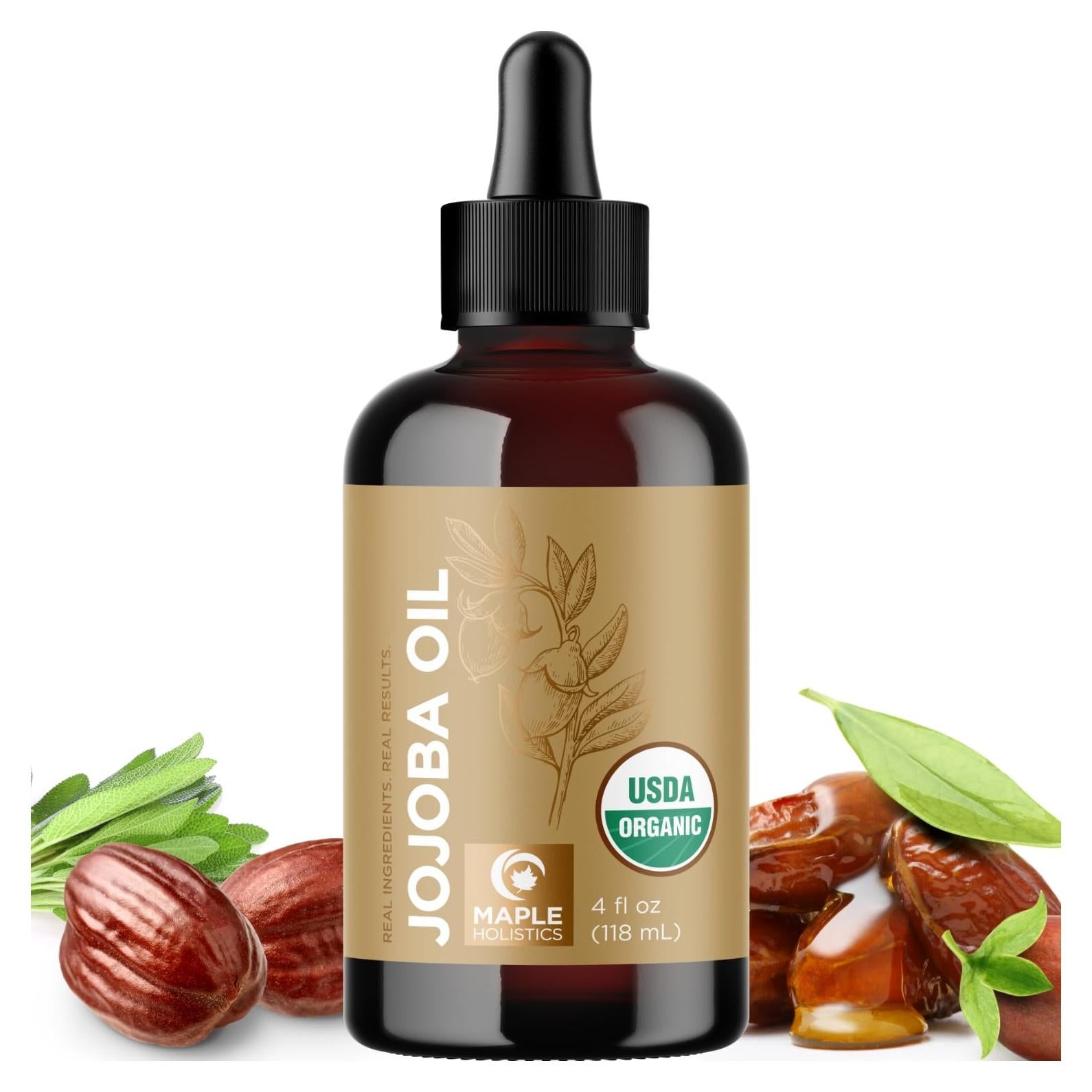 Aceite de Jojoba Orgánico 100% Puro Maple Holistics 118 ml