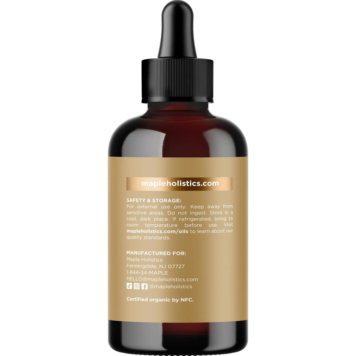 Aceite de Jojoba Orgánico 100% Puro Maple Holistics 118 ml