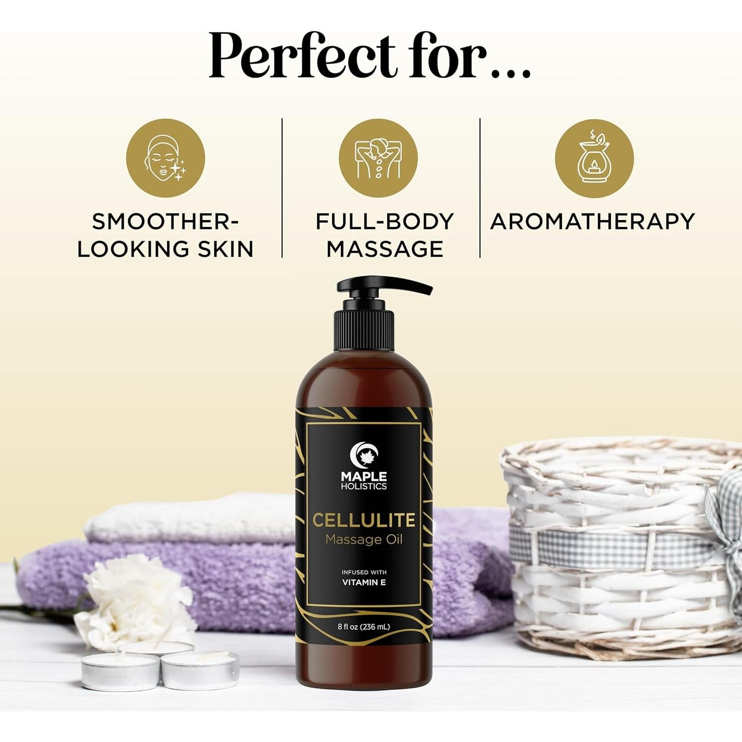 Aceite de Masaje Anticelulitis Maple Holistics 248g - Reafirmante