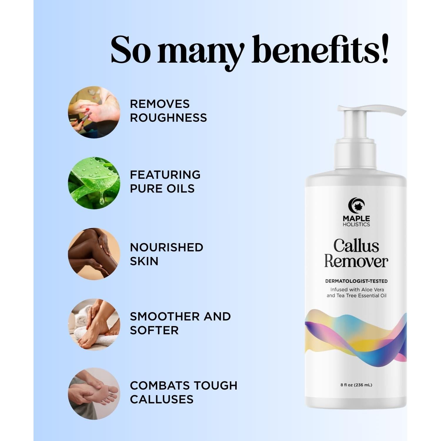Removedor de Callos Maple Holistics 236 ml con Urea y Aloe
