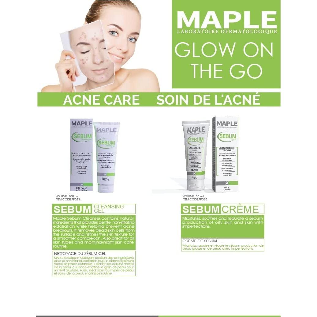 Crema SEBUM Arce 50 mL - Hidrata y regula sebo piel grasa