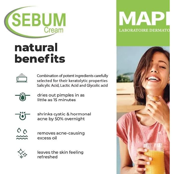 Crema SEBUM Arce 50 mL - Hidrata y regula sebo piel grasa