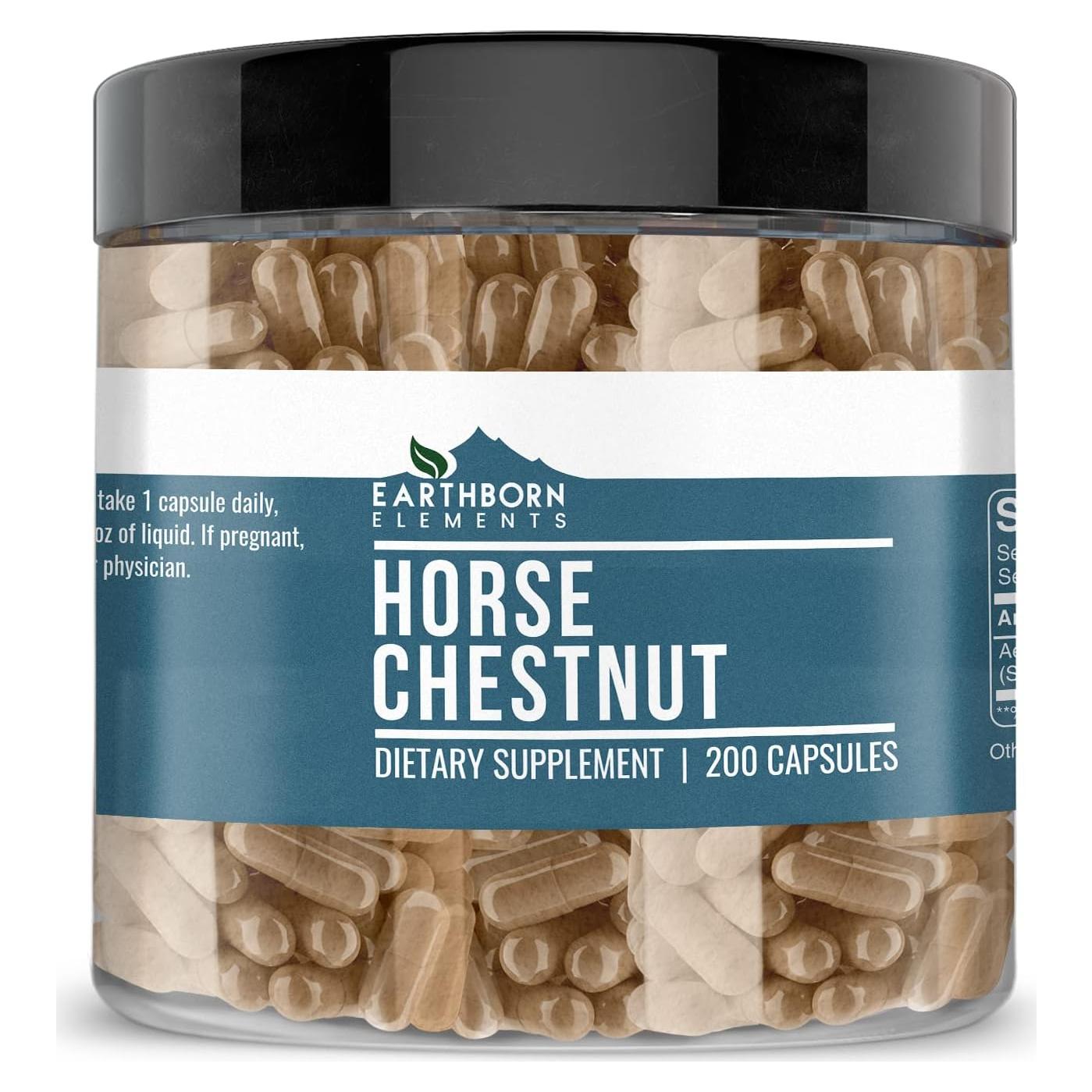 Castaño de Indias Earthborn Elements 200 Cápsulas Puras