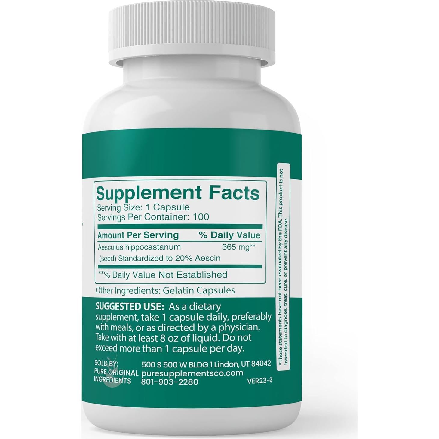 Cápsulas de Castaño de Indias Siempre Puro 100 Unidades