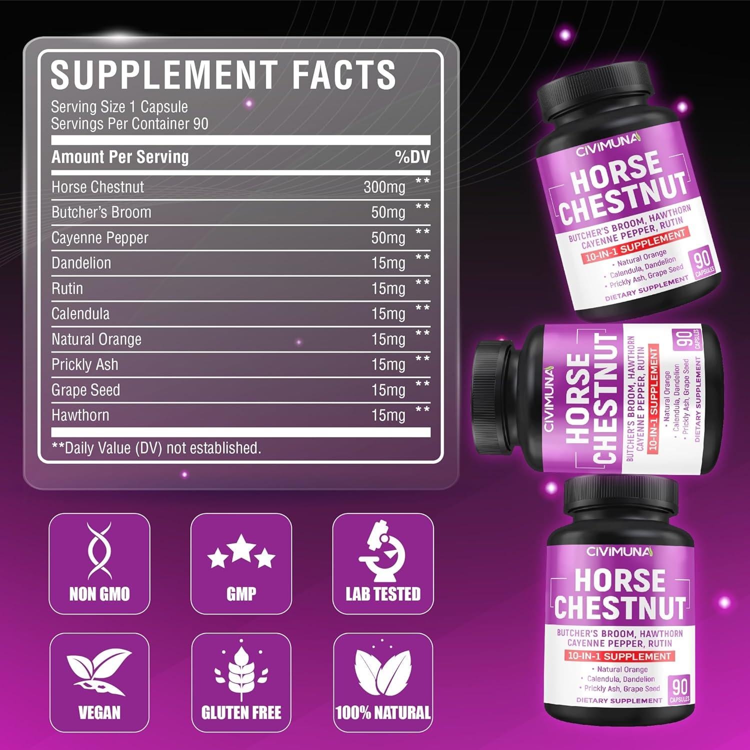 Cápsulas de Castaño de Indias CIVIMUNA - 90 Unidades