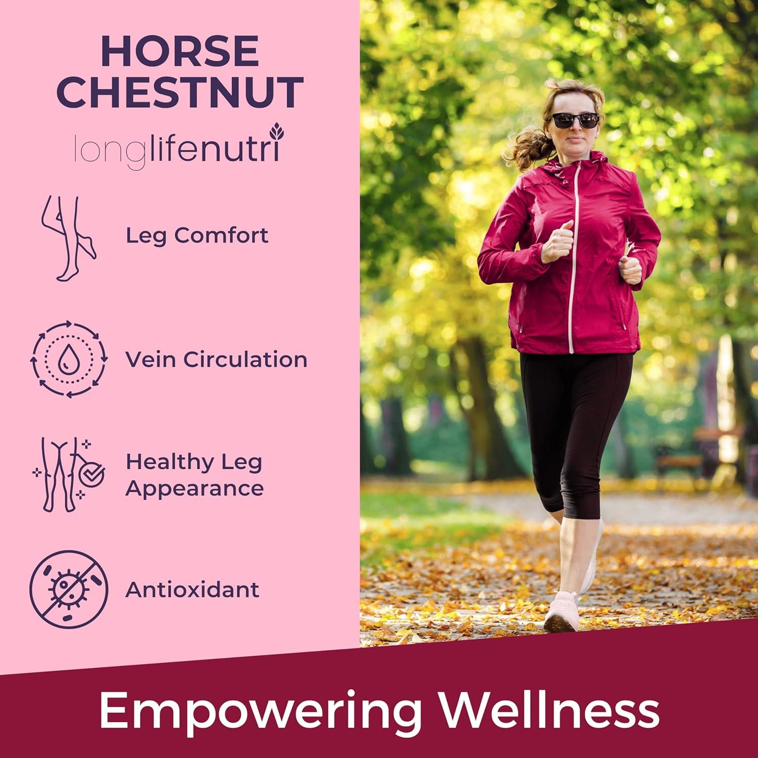 Extracto de Castaño de Indias 500mg LongLifeNutri 180 Cápsulas Vegetarianas