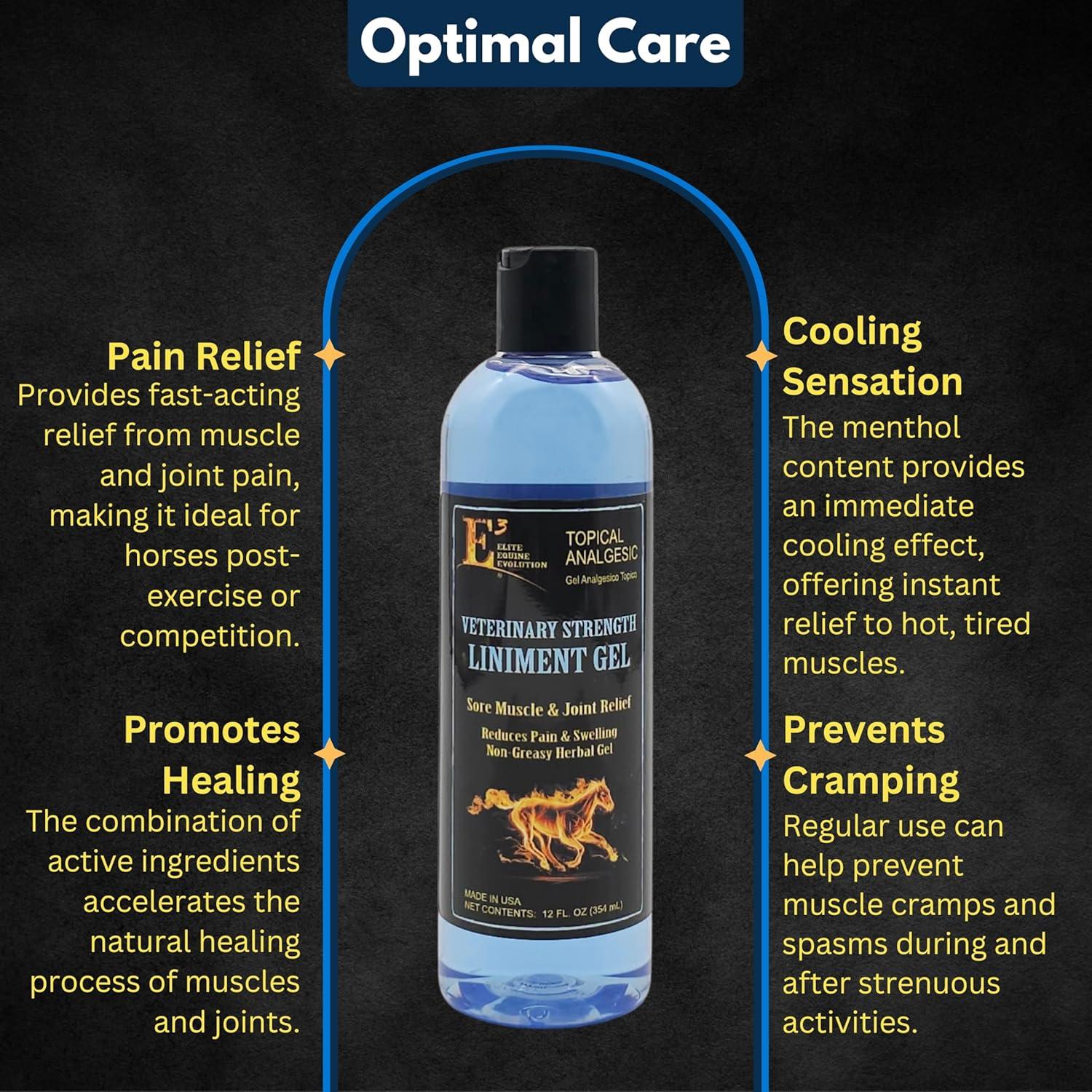 E3 Gel Linimento Veterinario 340g - Alivio Muscular y Articular