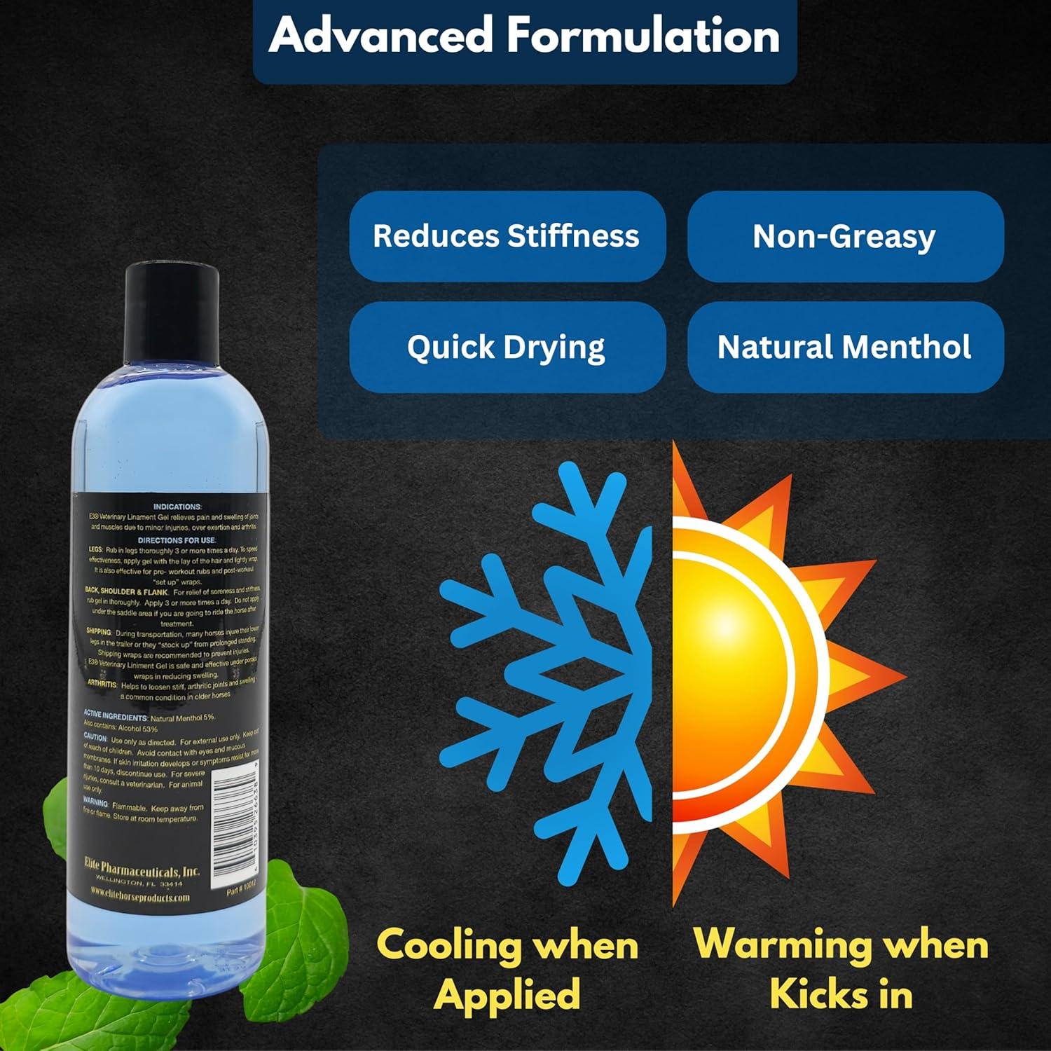 E3 Gel Linimento Veterinario 340g - Alivio Muscular y Articular